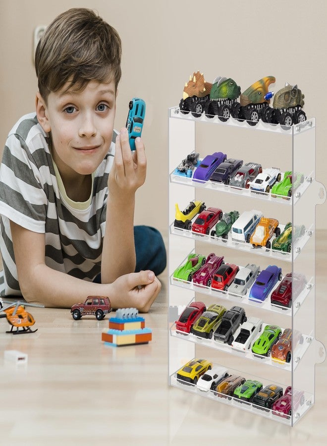 كيسلان علبة عرض أكريليك شفافة لسيارات الألعاب وسيارات ماتشبوكس، علبة عرض سيارات ماتشبوكس بستة أرفف، علبة تخزين متينة لعرض 48 سيارة لعبة من سيارات ماتشبوكس (شفافة) - Image 5